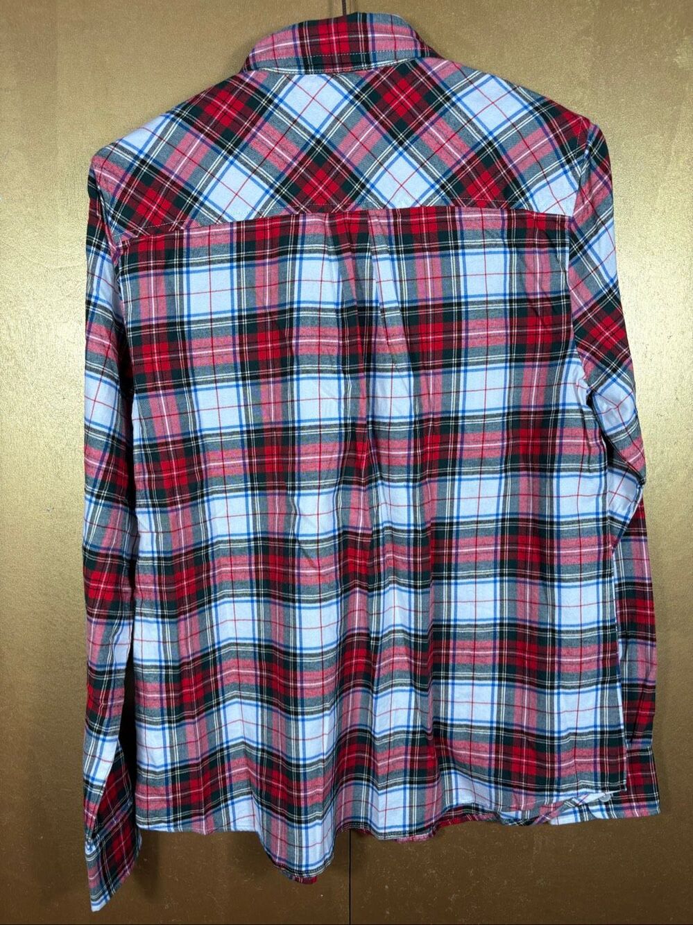 J.Crew woman’s brushed cotton plaid flannel button down shirt size M - Picture 2 of 5